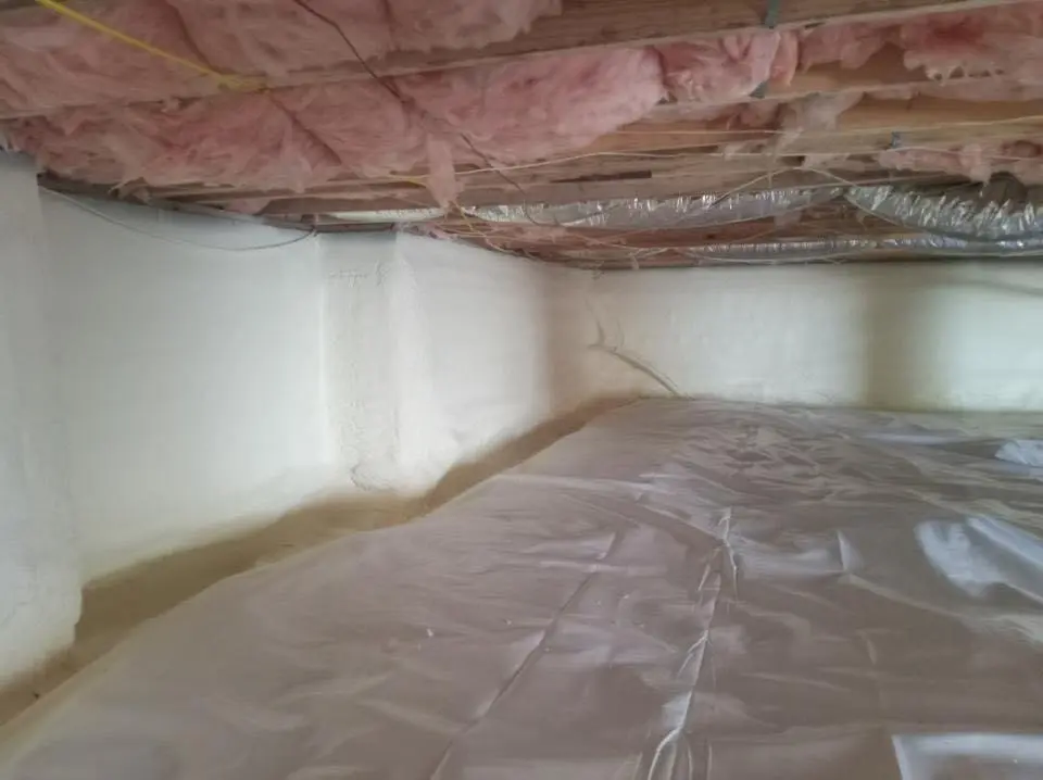 Crawl space encapsulation with closed-cell spray foam for Spray Foam Roofing Repair in Oxford